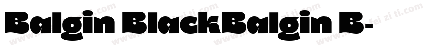 Balgin BlackBalgin B字体转换